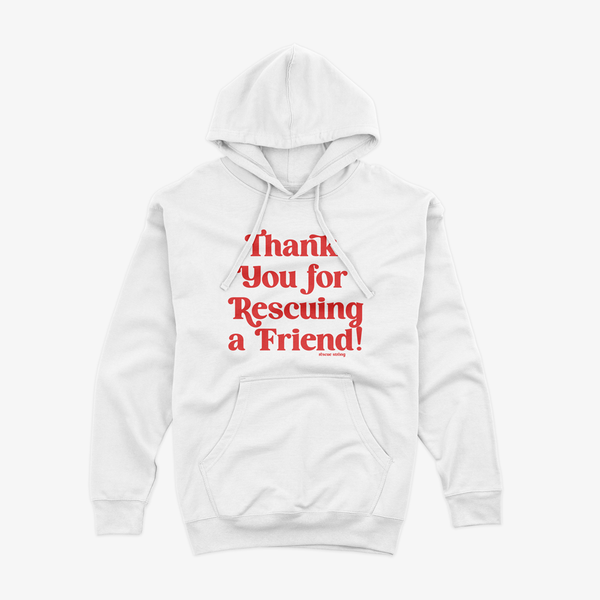 White sales friends hoodie