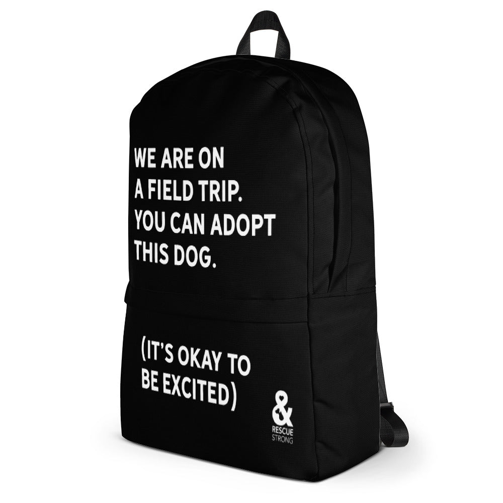 Bold Field Trip Backpack (Black) | Rescue Strong